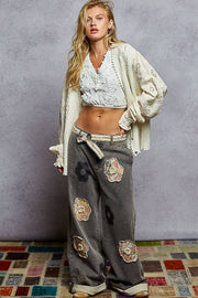 “THE ELIZA” V neck solid pattern fabric mixes sweater cardigan