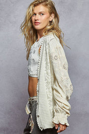 “THE ELIZA” V neck solid pattern fabric mixes sweater cardigan