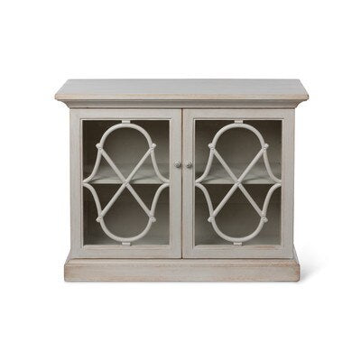 Adeline Wood Console with Glass Doors