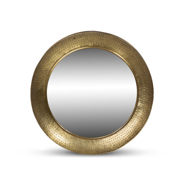 Hammered Iron Brass Portal Mirror