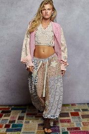 “THE ELIZA” V neck solid pattern fabric mixes sweater cardigan