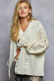 “THE ELIZA” V neck solid pattern fabric mixes sweater cardigan