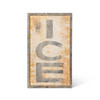 Aged Metal Ice Sign