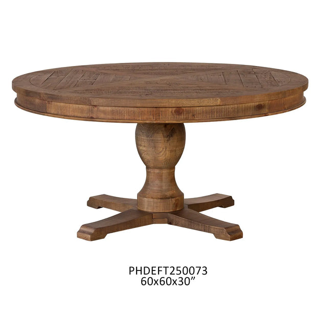 JEFFERSON ROUND TABLE WITH WALNUT FINISH