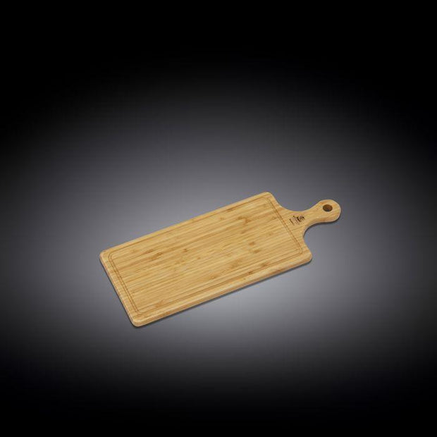 Bamboo Long Serving Board With Handle 19.7" inch X 7.9" inch | 50 X 20 Cm