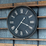 Aged Metal Bank Clock