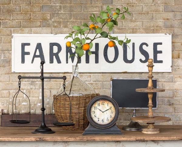 Embossed Metal Farmhouse Sign