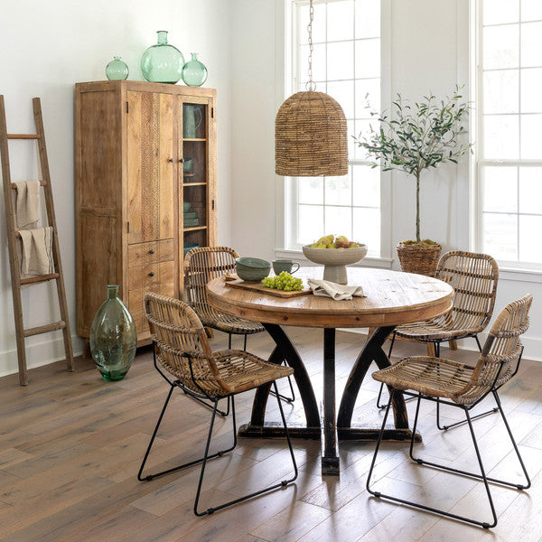 Elba Round Wood Dining Table (back order)