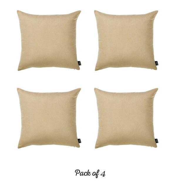 Farmhouse Set of 4 Decorative Throw Pillow Solid Color for Couch, Bedding